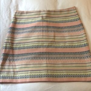 LOFT mixed stripe miniskirt